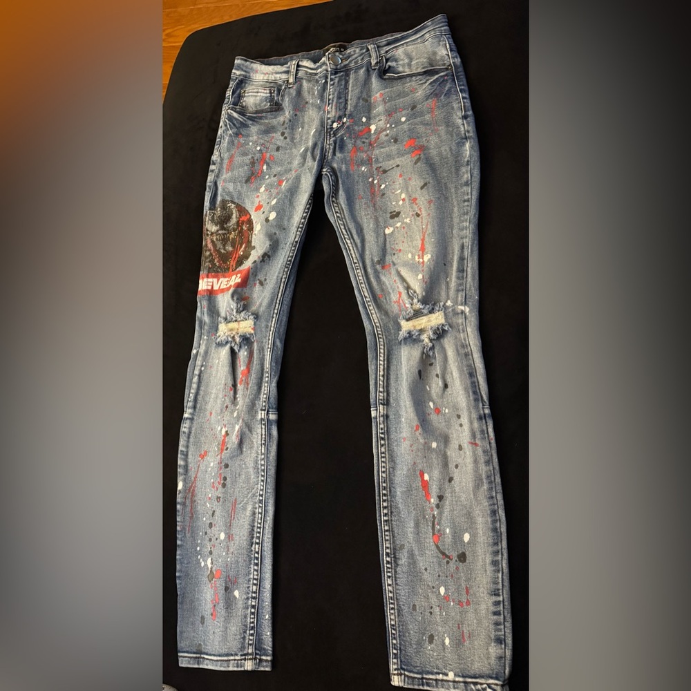 Cooper 9 LA Paint Splatter Patchwork Jeans - Men’s size 34